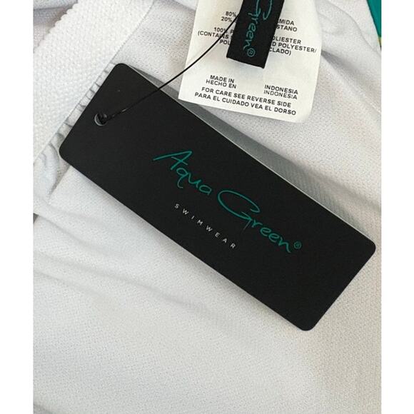New Aqua Green Tropical One Piece Swimsuit XL - Picture 3 of 4